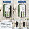16x24 Inch Black Mirror Medicine Cabinet Metal Framed Recessed Wall Mounted Bathroom Medicine Cabinet with Mirror and Storage