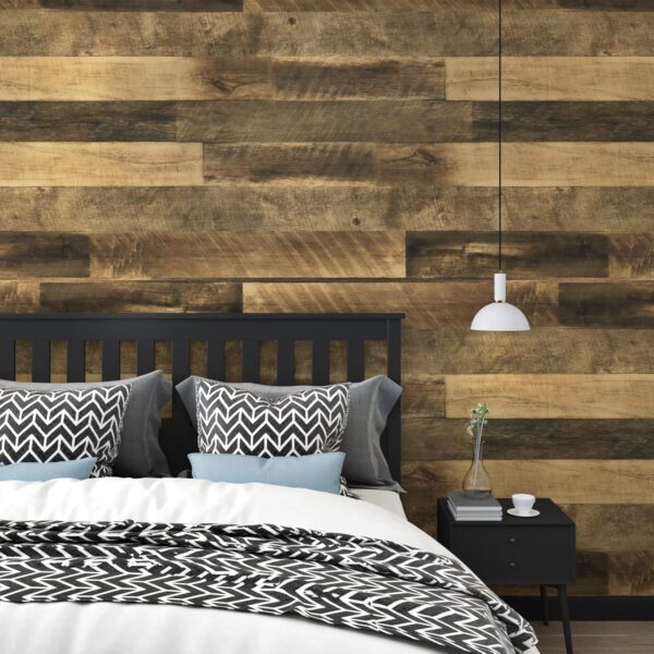 WESTICK Brown Wood Wallpaper Rustic Wood Contact Paper Peel and Stick Countertops Waterproof Butcher Block Countertop Contact Paper for Kitchen Table Cabinets Walls Wooden Vinyl Wrap 15.8" x 394"