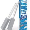 2 Pack Pumice Stone for Toilet Cleaning, Extra Long Handle for Removing Bowl Ring, Pool, Bathroom, Toilet Brush
