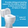 Carex Toilet Seat Riser - Adds 5.5 Inch of Toilet Height - Raised Toilet Seat with 300 Pound Weight Capacity, Slip-Resistant, Toilet Riser, Elevated Toilet Seat