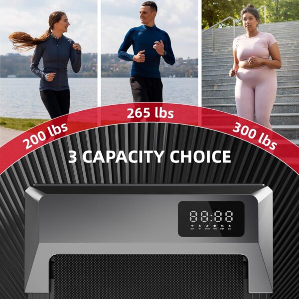 DeerRun Walking Pad, 2025 Smart Under Desk Treadmill, Treadmills for Home/Office, 2 in 1 Walking Pad Treadmill with LED Dispaly & Remote Control, Small Treadmill for Small Spaces