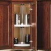 Rev-A-Shelf 2 Tier Full-Circle Lazy Susan for Corner Wall Cabinets Plastic 20" Double Shelf Swivel Kitchen Spice/Can Organizer, White, 3072-20-11-52