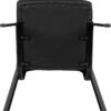 Flash Furniture Darwin Flash Fundamentals LeatherSoft Executive Reception Chair, Modern Tufted Lounge Chair for Living Room or Office, Black