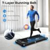 Goplus Walking Pad, Under Desk Treadmill for Home Office with 265 lbs Capacity, Portable 2 in 1 Walking Pad Treadmill Under Desk with Remote Control, LED Display
