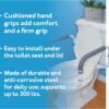 Carex Toilet Safety Frame - Toilet Safety Rails With Adjustable Width - Toilet Rails For Elderly, Handicap, Home Health Care Equipment After Surgery, Supports 300lbs