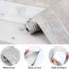Wenmer Grey Wood Shiplap Peel and Stick Wallpaper - 17.71" x 708" Self-Adhesive Wood Plank Wallpaper for Cabinets, Kitchen Shelves, Drawers, Walls and Doors