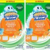Scrubbing Bubbles Flushable Toilet Bowl Wand Cleaner Refills, Fresh Brush Cleaner Toilet Refill Pads, Removes Limescale & Odors, Citrus Scent, 20 Count (Pack of 2)