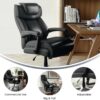 Flash Furniture Hercules Series High-Back Swivel LeatherSoft Office Chair, Ergonomic Executive Chair with Headrest and Adjustable Height, Black
