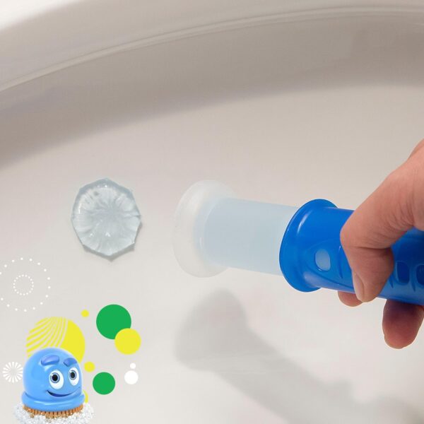 Scrubbing Bubbles Fresh Gel Toilet Bowl Cleaning Stamps, Helps Keep Toilet Clean and Helps Prevent Limescale & Rings, Citrus Scent, 1 Dispenser with 6 Fresh Gel Stamps