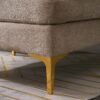 Karl home Convertible Sectional Sofa 110" U-Shape Sofa Couch 4-Seat Couch with Chaise ChenilleFabric Upholstered for Living Room, Apartment, Office, Camel