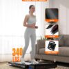 Walking Pad Treadmill, Under Desk Treadmill with Incline for Home/Office, 2 in 1 Folding Treadmills with APP/Remote Control and LED Display, 0.6-7.6 MPH 340 lbs Capacity