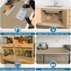 Self Adhesive Shelf Liner, Peel and Stick Drawer Liner Waterproof Contact Decor Liner with Grain Texture for Kitchen Walls Cabinets, Bedroom Classroom, Cover Book (Khaki, 17.5 x 236.2 inches)