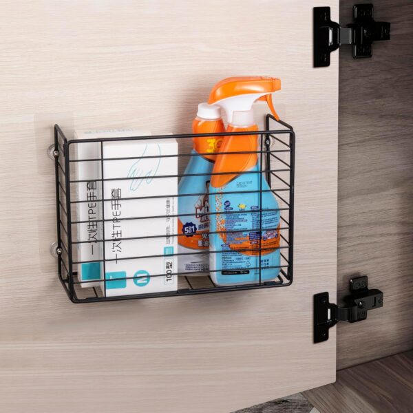 Lonian Kitchen Wrap Organizer Rack, Cupboard Door/Cabinet Door/Pantry Door/Wall Mounted Hanging Storage Basket for Cutting Board Holder, Tin Foil, Wax Paper and More