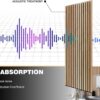 Woody Walls Solid Wood Slat Wall Paneling, Wood Slat Wall Panel, Acoustic Wood Panels Have 0.75 NRC, Set of 2 Seamless Joint Wood Panels for Walls, Wood Slat Wall , Beige