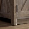 58" W Barn Door TV Stand, Farmhouse Entertainment Center for TV Up to 65", Entertainment Console Table with Open and Closed Storage Space for Living Room