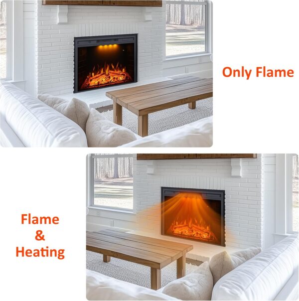 81TLp2yHF-L._AC_SL1500_.jpg Valuxhome Electric Fireplace, Fireplace Insert with Overheating Protection, 36 Inches Wide 21 Inches High with Fire Crackling Sound, Remote Control, 750/1500W, Black