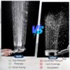 KINSE High Pressure Shower Head with Hose,9-Mode Handheld Shower Head, 5" Shower Head with 71" Extra Long Shower Hose & Adjustable Bracket,Built-In Power Wash to Clean Tub, Tile & Pets