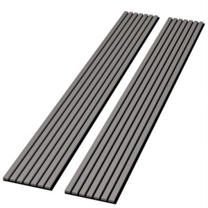 106” x 12.6” Acoustic Wood Wall Paneling, Decorative Sound Proof Panels for Walls and Ceilings, 3D Slat Wood Wall Panels (Set of 20) (Space Grey), 106LACP