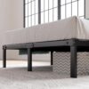 Zinus Yelena 14 Inch Metal Platform Bed Frame, Steel Slat Support, No Box Spring Needed, Eco Friendly WonderBox(TM) Packaging, Easy Assembly, Black, Queen
