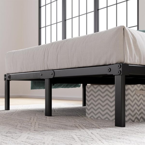 Zinus Yelena 14 Inch Metal Platform Bed Frame, Steel Slat Support, No Box Spring Needed, Eco Friendly WonderBox(TM) Packaging, Easy Assembly, Black, Queen