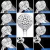 RV Shower Head with Hose, Shower Head with Handheld, 10 Modes High Pressure Shower Heads for Home/RV/Camper/Travel Trailer, Handheld Shower Head Holder and Extra Long 5ft Stainless Steel Hose