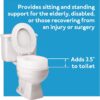 Carex Toilet Seat Riser, Elongated Raised Toilet Seat Adds 3.5 inches to Toilet Height, for Assistance Bending or Sitting, 300 Pound Weight Capacity Toilet Riser