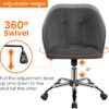 Yaheetech Office Chair Height Adjustable Mid Back Chair Swivel Large Seat Chairs Desk Chair Computer Chair on Wheels with Armrests