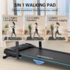 Foldable Walking Pad 2 in 1 Portable Treadmill for Home, 2.5HP Under Desk Treadmill, Remote Control Walking Pad Max Speed 3.8 MPH, Max Weight 300 lbs, Incline, Compact, LED Display