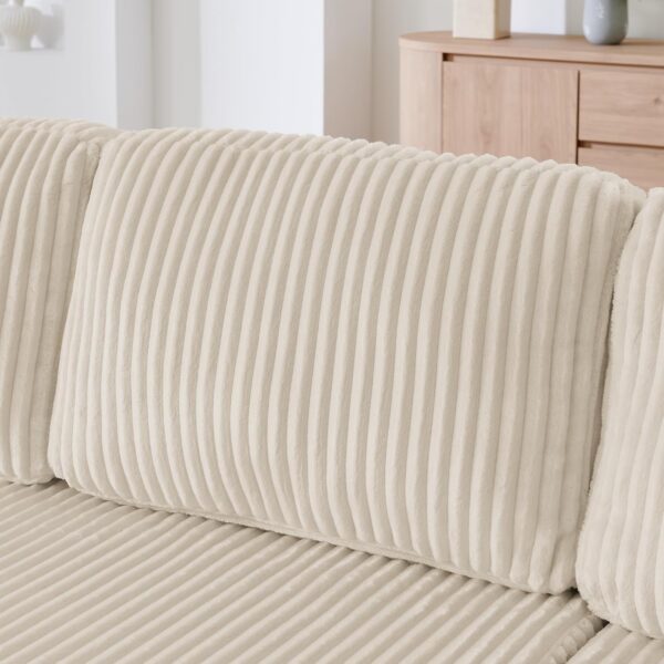 123" Cloud Sectional Couch with U-Shape Chaise,Modern Modular Sofa with Deep Seat, Upholstered Couches for Living Room Bedroom,No Assembly Required Beige (3, Beige)