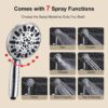 14 Inch High Pressure Rainfall Shower Heads Rain Shower Head with Handheld, Shower Heads with 7Spray Handheld Showerhand & Adjustable Shower Extension Arm & 70"Long Hose,Chrome