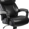 Flash Furniture Hercules Series High-Back Swivel LeatherSoft Office Chair, Ergonomic Executive Chair with Headrest and Adjustable Height, Black