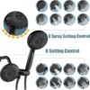 Aolemi Shower Faucet Set with Tub Spout Rain Shower Head System Shower Trim Kit Pressure Rough-in Valve Included 8 Setting Dual Shower Head and Handheld Spray Oil Rubbed Bronze