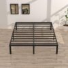 16 Inch Queen Bed Frame No Box Spring Required, Metal Platform Queen Size Bed Frames with 14 Inch Storage, 3,500 lbs Heavy Duty Steel Slats Support, Easy Assembly Mattress Foundation
