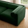 KEIKI 109" Oversized Modular Chenille Sectional Sofa with Storage Seat, 3-Seater Couch with Cylindrical Backrest and Armrests, Easy Assembly, for Apartment, Living Room, Green