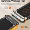 Versatile Walking Pad with Incline - Dual-Sided Under Desk Treadmill with Foot Massage,Portable Compact Treadmills with 330LBS Weight Capacity,2 in 1 Walking Treadmill for Home/Office-Orange
