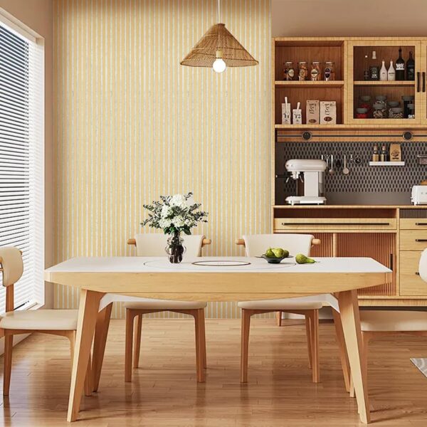 Wood Slat Wall Panels, 2 Pack Wood Panels for Wall, 94.5"×12.6" Decorative Acoustic Panels for Interior Wall, 3D Soundproof Panels for Ceiling, Living Room, Bedroom, Offices, White Oak