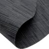 SHACOS Large Size Wedge Placemats with Centerpiece Round Mat Set of 5 Round Table Place Mats Washable Dining Table Placemats Reversible Durable, Black Gray