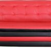 Beverly Fine Furniture Aldo ((3 Piece) Modern Sofa Set, Black/Red