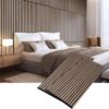 Woody Walls Acoustic Wood Wall Panels for Interior Wall Decor | Set of 2 Seamless Joint Wood Panels for Walls | DIY Wood Slat Wall | 3D Wall Panel Effect for Any Interior Design (Oslo)