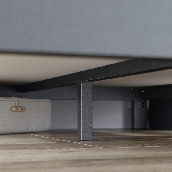 ZINUS Arnav Metal Platform Bed Frame, Wood Slat Support, No Box Spring Needed, Easy Assembly, Black, Queen