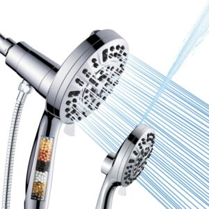 Filtered Shower Head with Handheld - 10 Spray Modes High Pressure Handheld Shower, With Filtered Spray Combo, Magnetic Connection Shower Head, With 60-Inch Long Hose