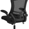 Flash Furniture Kelista High-Back Swivel Office Chair with Adjustable Lumbar Support and Seat Height, Ergonomic Mesh Desk Chair, Black