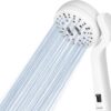 Waterpik Transform Pivoting RV Shower Head with Ultra-Flexible Hose and Pause Switch, Great for Campers, Trailers, Boats, 5-Mode with High Pressure Sprays, White, PHR-551E