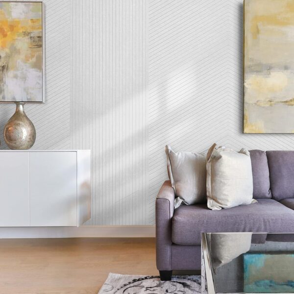 UMIACOUSTICS Decoration Acoustic Panels 3 Pcs Flame Retardant Sound Absorbing Panels, 48” X 24” X 0.4” Sound Proof Panels in Equidistant Slot.