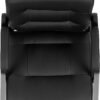 Flash Furniture Darwin Flash Fundamentals LeatherSoft Executive Reception Chair, Modern Tufted Lounge Chair for Living Room or Office, Black