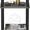 Furinno Just 3-Tier Turn-N-Tube End Table / Side Table / Night Stand / Bedside Table with Plastic Poles, 1-Pack, French Oak Grey/Black