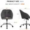 Yaheetech Office Chair Height Adjustable Mid Back Chair Swivel Large Seat Chairs Desk Chair Computer Chair on Wheels with Armrests