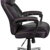 Flash Furniture Hercules Series High-Back Swivel LeatherSoft Office Chair, Ergonomic Executive Chair with Headrest and Adjustable Height, Black