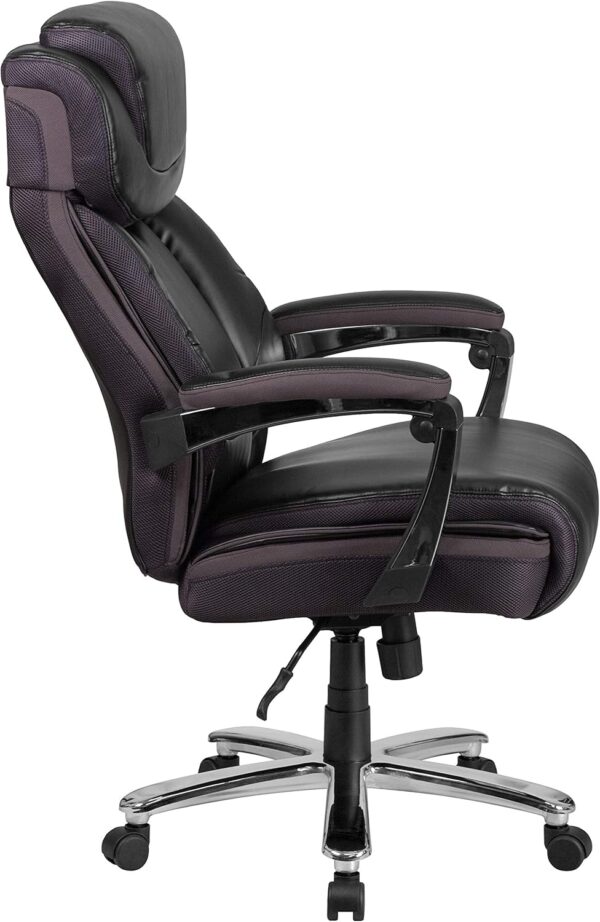 Flash Furniture Hercules Series High-Back Swivel LeatherSoft Office Chair, Ergonomic Executive Chair with Headrest and Adjustable Height, Black