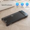 Goplus Walking Pad, 300 LBS Capacity Under Desk Treadmill with Remote & APP Control and LED Display, Portable Treadmills for Home Small, Office